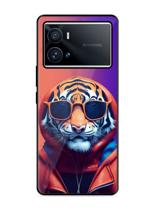 Tiger Animation Glossy Metal Phone Cover for Iqoo 9 Pro Zapvi