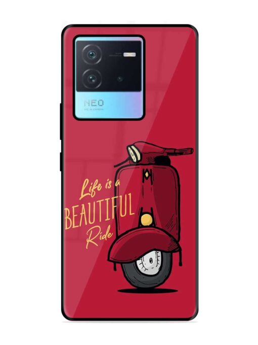 Life Is Beautiful Rides Glossy Metal Phone Cover for Iqoo Neo 6 (5G) Zapvi