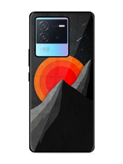 Black Mountain Glossy Metal Phone Cover for Iqoo Neo 6 (5G) Zapvi