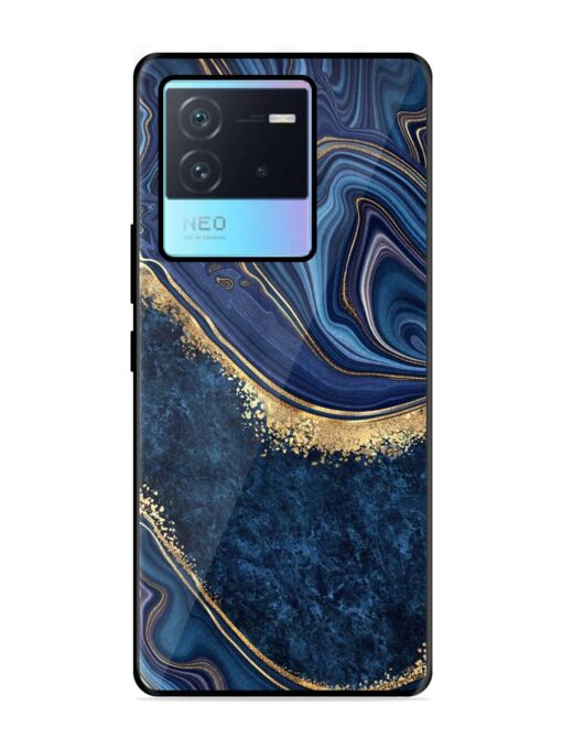 Abstract Background Blue Glossy Metal TPU Phone Cover for Iqoo Neo 6 (5G) Zapvi