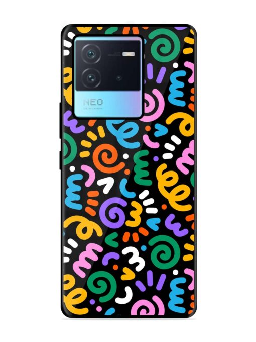 Colorful Seamless Vector Glossy Metal Phone Cover for Iqoo Neo 6 (5G) Zapvi