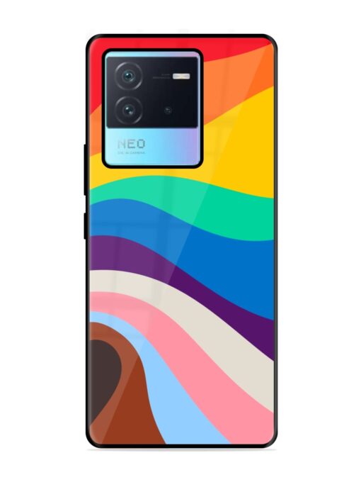 Minimal Pride Art Glossy Metal Phone Cover for Iqoo Neo 6 (5G) Zapvi