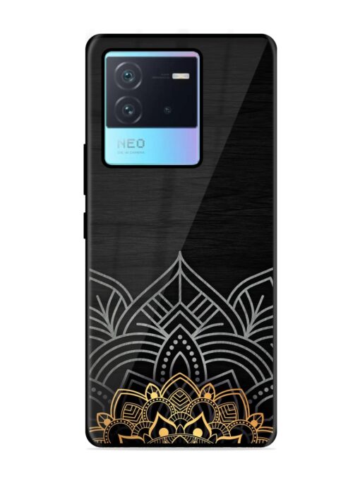 Decorative Golden Pattern Glossy Metal Phone Cover for Iqoo Neo 6 (5G) Zapvi