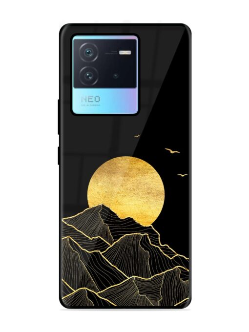 Golden Sunrise Glossy Metal Phone Cover for Iqoo Neo 6 (5G) Zapvi