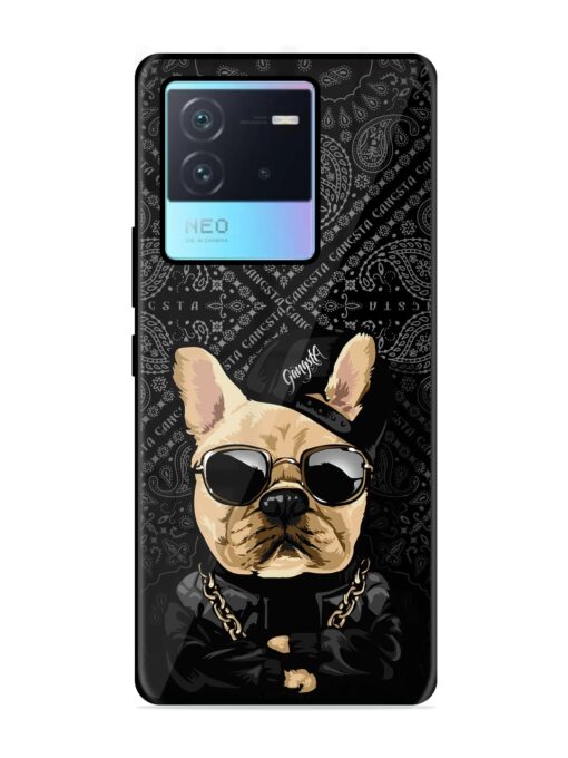 Gangsta Cool Sunmetales Dog Glossy Metal Phone Cover for Iqoo Neo 6 (5G) Zapvi