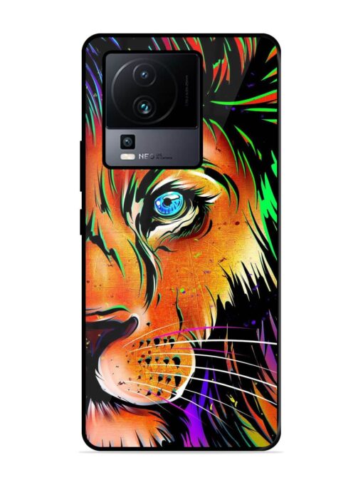 Colorful Lion Design Glossy Metal TPU Phone Cover for Iqoo Neo 7 (5G) Zapvi