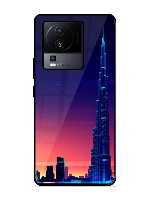 Burj Khalifa Abstract Glossy Metal Phone Cover for Iqoo Neo 7 (5G) Zapvi