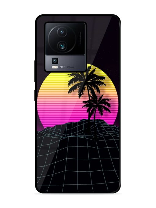 Coconut Vector Glossy Metal Phone Cover for Iqoo Neo 7 (5G) Zapvi