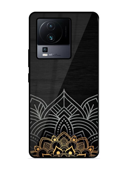 Decorative Golden Pattern Glossy Metal Phone Cover for Iqoo Neo 7 (5G) Zapvi