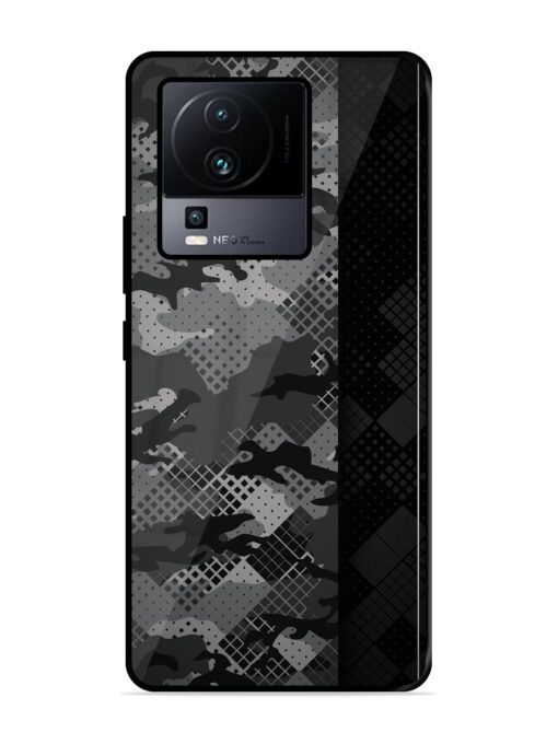 Dark Camouflage Glossy Metal Phone Cover for Iqoo Neo 7 (5G) Zapvi