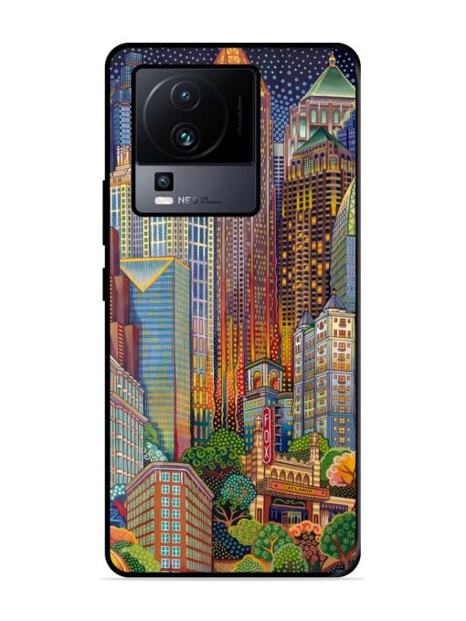 Cityscapes Art Glossy Metal Phone Cover for Iqoo Neo 7 (5G) Zapvi