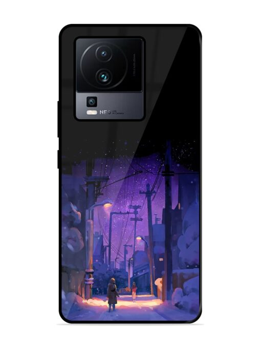 Winter Anime Art Glossy Metal Phone Cover for Iqoo Neo 7 (5G) Zapvi