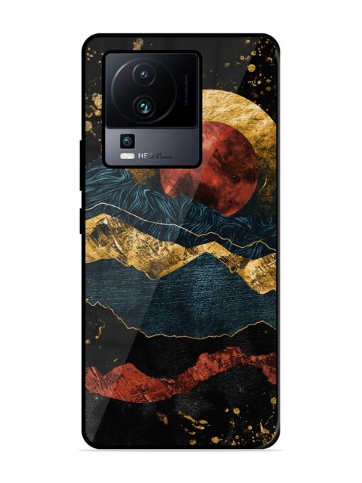 Gold Painting View Glossy Metal Phone Cover for Iqoo Neo 7 (5G) Zapvi