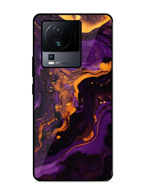 Painting Of A Purple Glossy Metal Phone Cover for Iqoo Neo 7 (5G) Zapvi