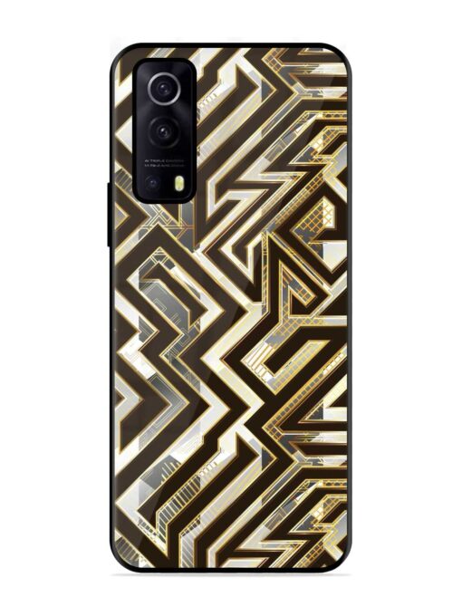 Technology Geometric Seamless Glossy Metal Phone Cover for Iqoo Z3 (5G) Zapvi