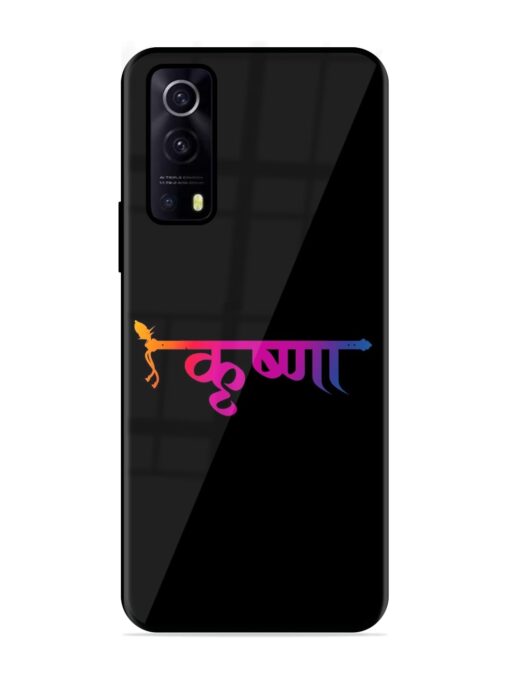 Krishna Typo Glossy Metal Phone Cover for Iqoo Z3 (5G) Zapvi