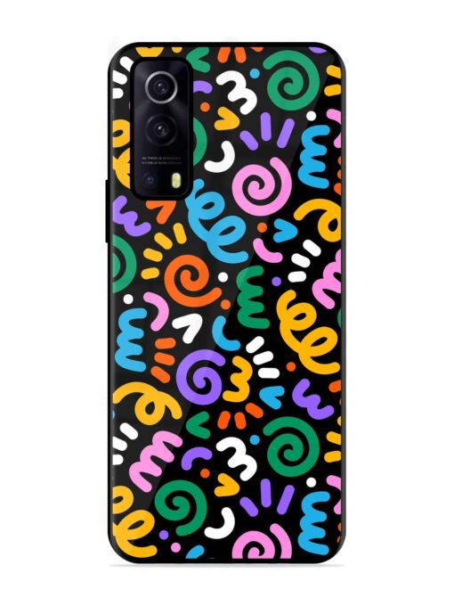 Colorful Seamless Vector Glossy Metal Phone Cover for Iqoo Z3 (5G) Zapvi