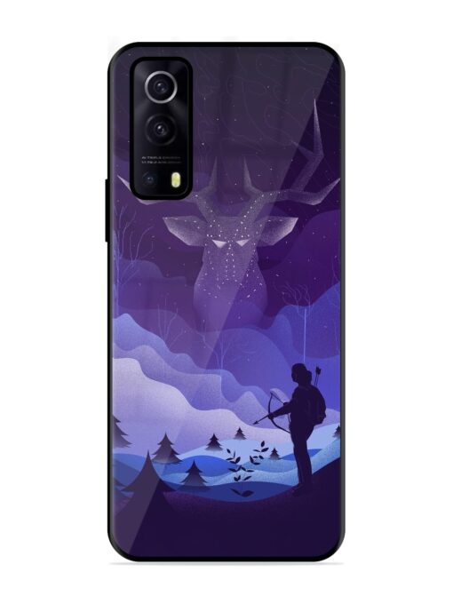 Deer Forest River Glossy Metal Phone Cover for Iqoo Z3 (5G) Zapvi