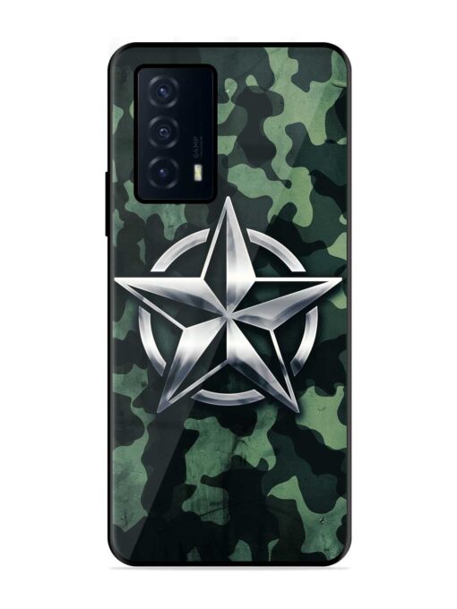 Indian Army Star Design Glossy Metal Phone Cover for Iqoo Z5 (5G) Zapvi