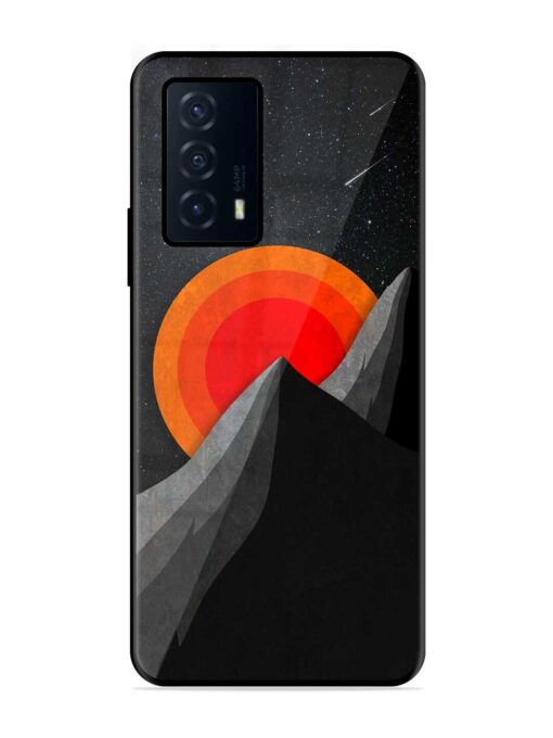 Black Mountain Glossy Metal Phone Cover for Iqoo Z5 (5G) Zapvi