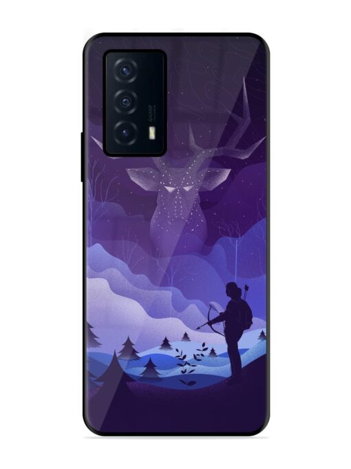 Deer Forest River Glossy Metal Phone Cover for Iqoo Z5 (5G) Zapvi