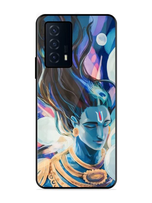 Bhagwan Sri Krishna Glossy Metal Phone Cover for Iqoo Z5 (5G) Zapvi