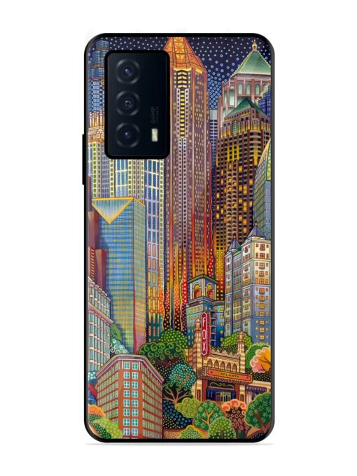 Cityscapes Art Glossy Metal Phone Cover for Iqoo Z5 (5G) Zapvi