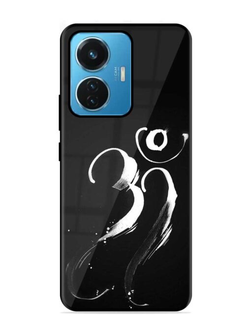 Om Logo Glossy Metal Phone Cover for Iqoo Z6 (44W) Zapvi