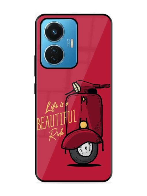 Life Is Beautiful Rides Glossy Metal Phone Cover for Iqoo Z6 (44W) Zapvi