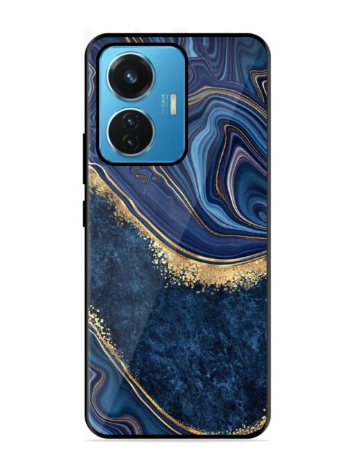 Abstract Background Blue Glossy Metal TPU Phone Cover for Iqoo Z6 (44W) Zapvi