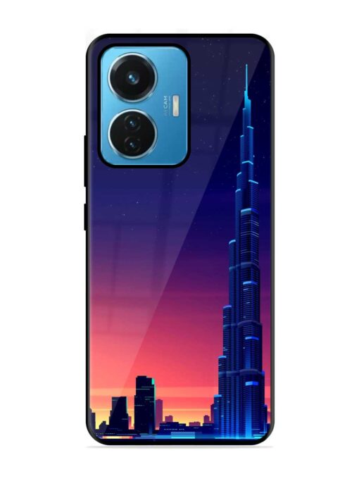 Burj Khalifa Abstract Glossy Metal Phone Cover for Iqoo Z6 (44W) Zapvi