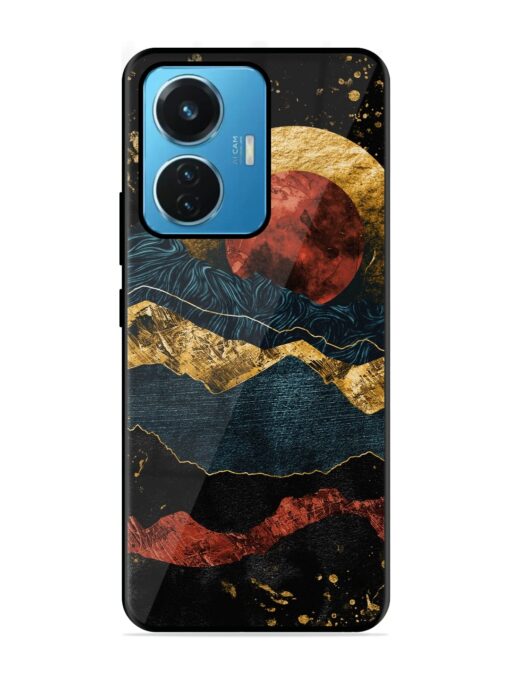 Gold Painting View Glossy Metal Phone Cover for Iqoo Z6 (44W) Zapvi