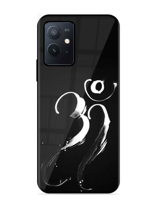 Om Logo Glossy Metal Phone Cover for Iqoo Z6 (5G) Zapvi