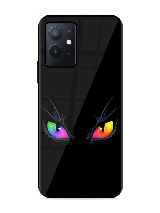 Cat Eyes Glossy Metal Phone Cover for Iqoo Z6 (5G) Zapvi