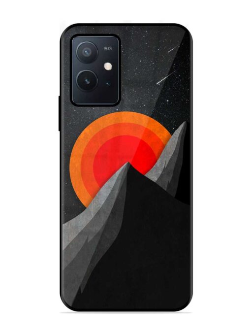 Black Mountain Glossy Metal Phone Cover for Iqoo Z6 (5G) Zapvi