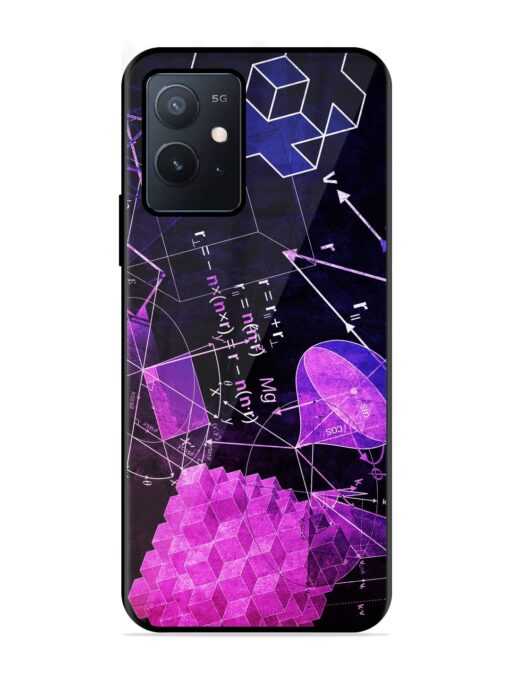 Math Physics Formula Art Glossy Metal Phone Cover for Iqoo Z6 (5G) Zapvi