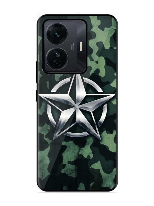 Indian Army Star Design Glossy Metal Phone Cover for Iqoo Z6 Pro Zapvi