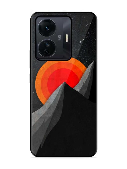 Black Mountain Glossy Metal Phone Cover for Iqoo Z6 Pro Zapvi