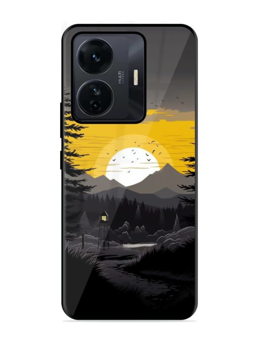 Sunset Vector Glossy Metal Phone Cover for Iqoo Z6 Pro Zapvi