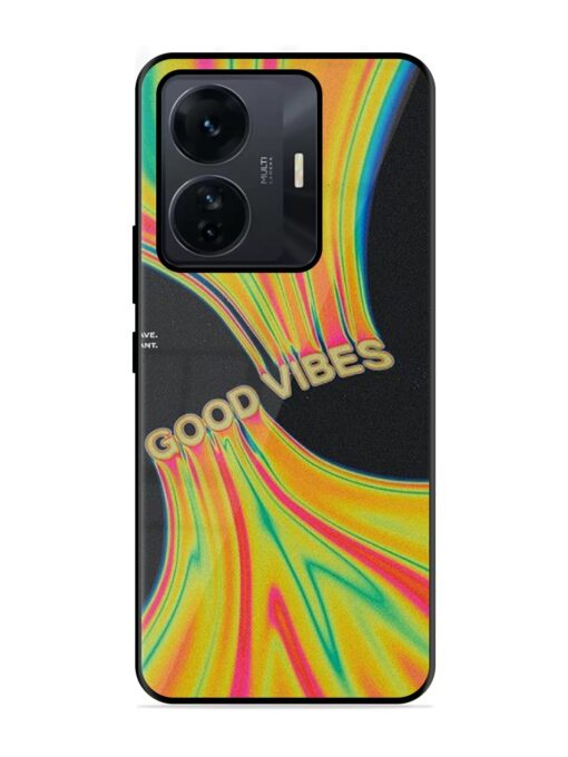 Good Vibes Glossy Metal Phone Cover for Iqoo Z6 Pro Zapvi