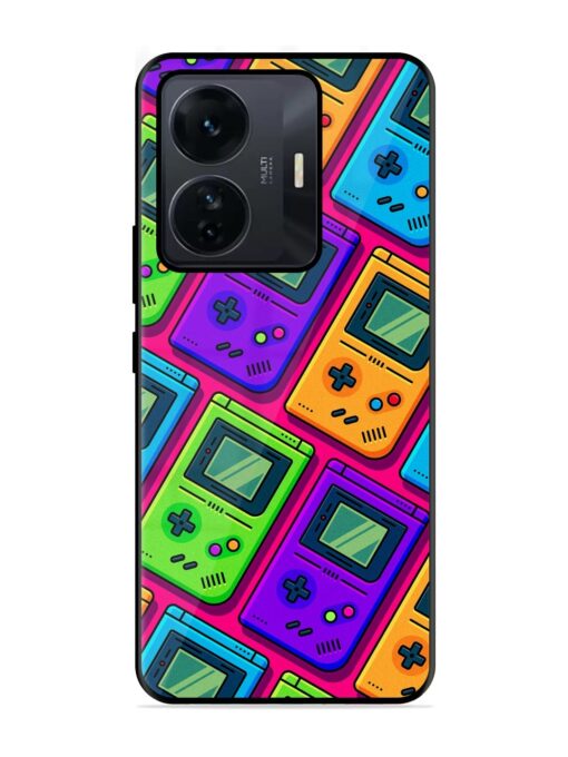 Game Seamless Pattern Glossy Metal Phone Cover for Iqoo Z6 Pro Zapvi