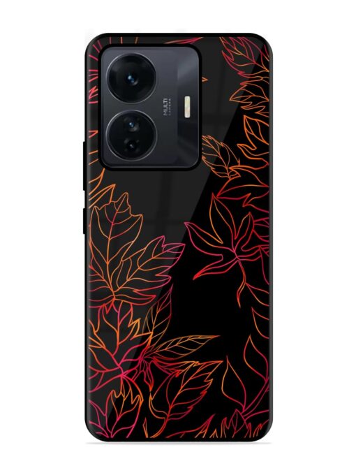 Red Floral Pattern Glossy Metal Phone Cover for Iqoo Z6 Pro Zapvi