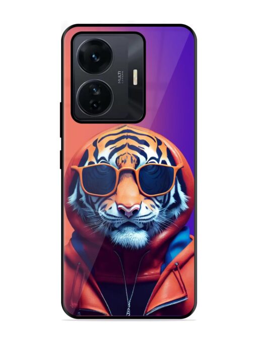 Tiger Animation Glossy Metal Phone Cover for Iqoo Z6 Pro Zapvi