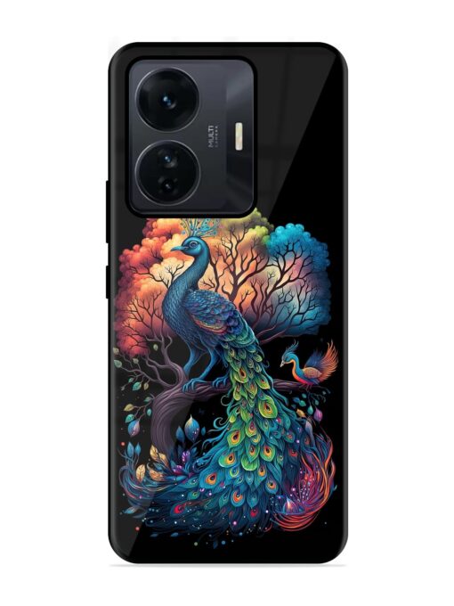 Peacock Tree Art Glossy Metal Phone Cover for Iqoo Z6 Pro Zapvi