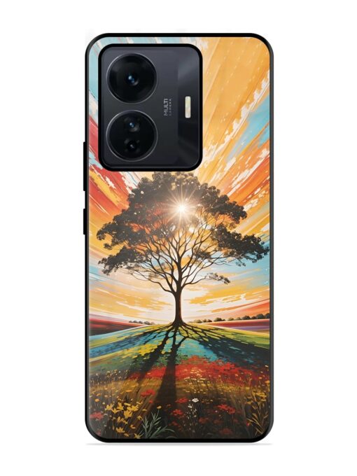 Abstract Tree Colorful Art Glossy Metal Phone Cover for Iqoo Z6 Pro Zapvi