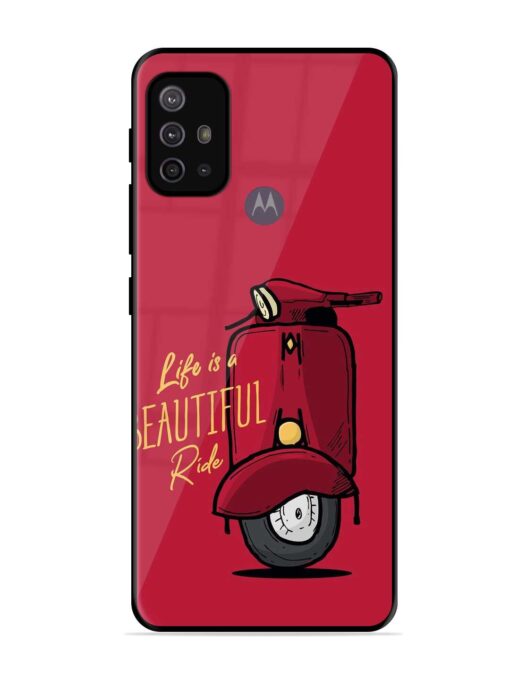 Life Is Beautiful Rides Glossy Metal Phone Cover for Motorola Moto G30 Zapvi