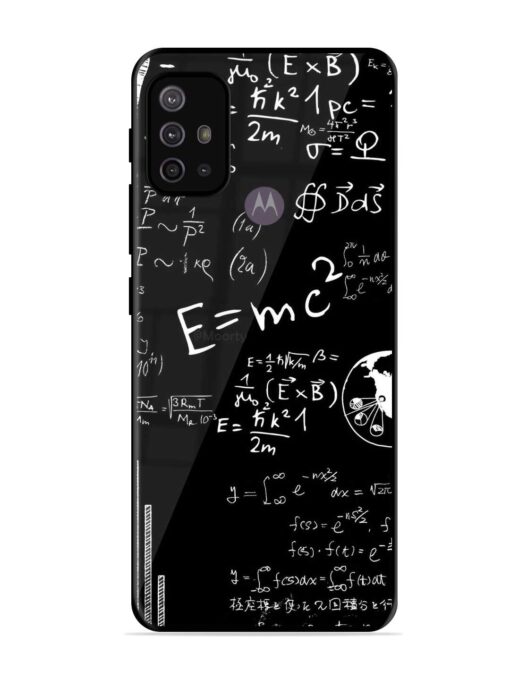 E=Mc2 Mass?Energy Equivalence Glossy Metal Phone Cover for Motorola Moto G30 Zapvi