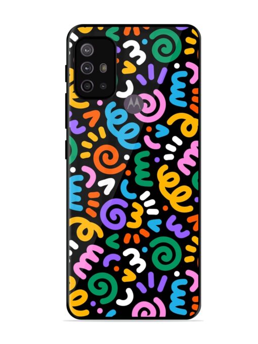 Colorful Seamless Vector Glossy Metal Phone Cover for Motorola Moto G30 Zapvi