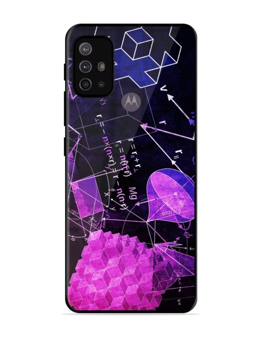 Math Physics Formula Art Glossy Metal Phone Cover for Motorola Moto G30 Zapvi