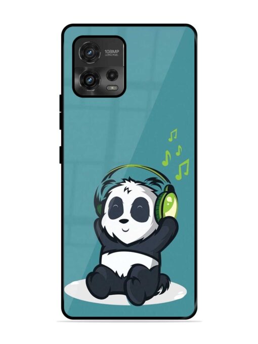 Music Panda Glossy Metal Phone Cover for Motorola Moto G72 Zapvi